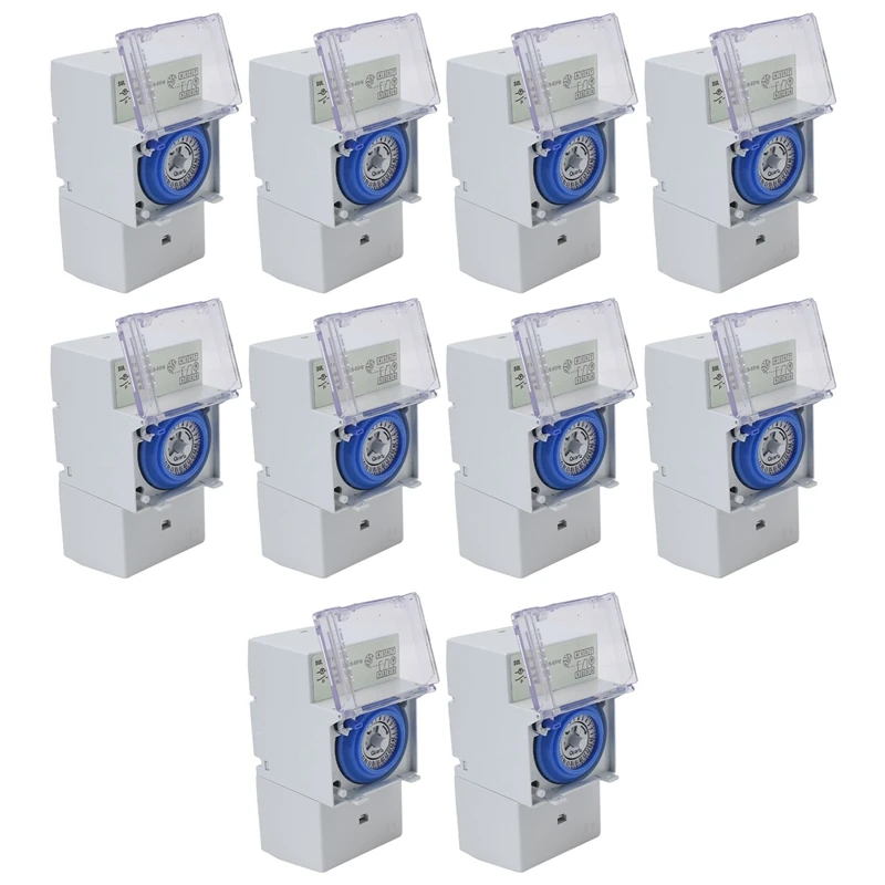 

10X SUL181H Mechanical Timer 24 Hours Time Switch Relay Electrical Programmable Timer 24 Hour Din Rail Timer Switch