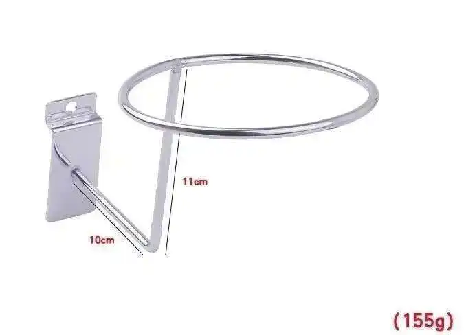 Heißer Verkauf Metall Hängen Hut Rack Nut Bord Kappe Halterung Lamellen Wand Montiert Perücke/Kugel/Hut Display-ständer Rack 20 stücke – Detail 2