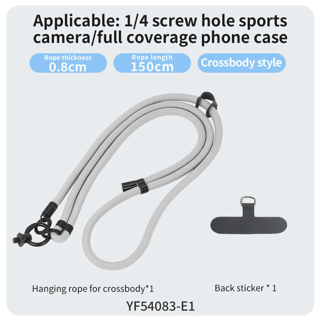 Universelles Telefon-Lanyard mit Clip, verbessertes Anti-Drop-Anti-Verlust-Lanyard, verstellbarer Hals-/Crossbody-Gurt für alle Handyhüllen – Detail 17