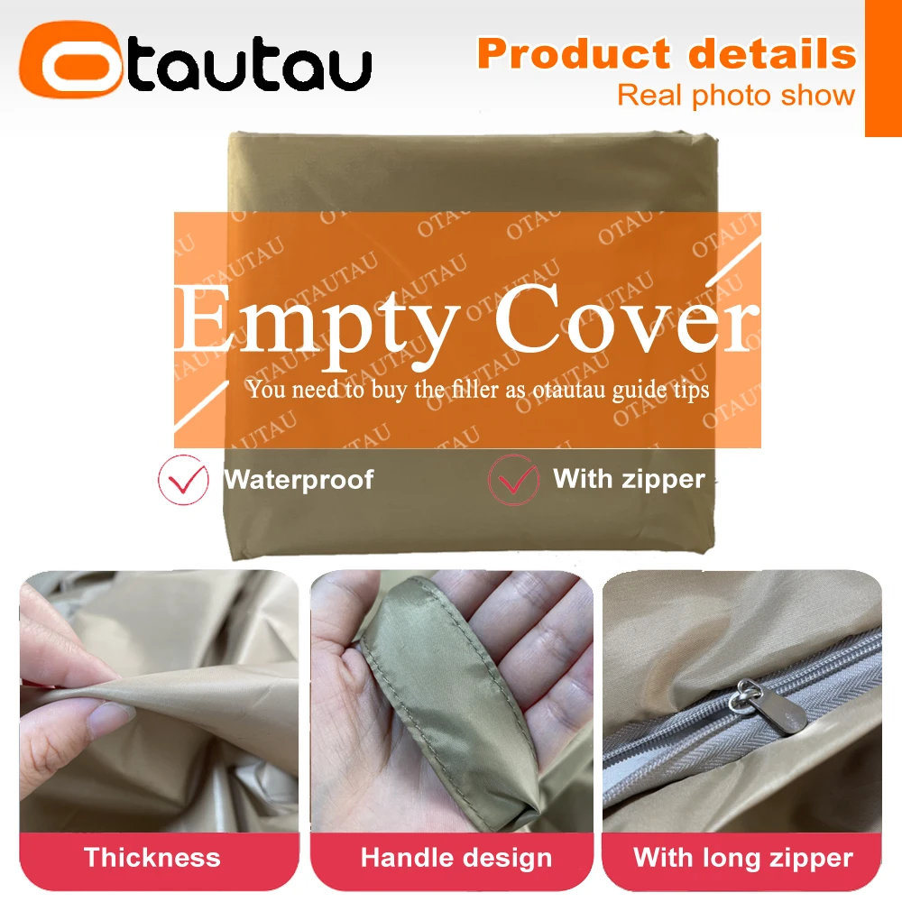 OTAUTAU 4/5/6/7ft Waterproof Giant Round Pouf Inner Liner Cover No Filling Bean Bag Sofa Bed Insert Covers Not for Outdoor DD001 5