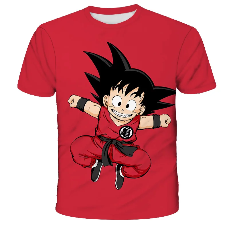 Cartoon Dragon Ball Z Top Kids 3D Print Short Sleeve Anime O Neck T-shirt Tees Children Soft T-shirts Boys' Casual Clothes Tops 2