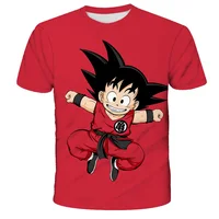 Cartoon Dragon Ball Z Top Kids 3D Print Short Sleeve Anime O Neck T-shirt Tees Children Soft T-shirts Boys' Casual Clothes Tops 2