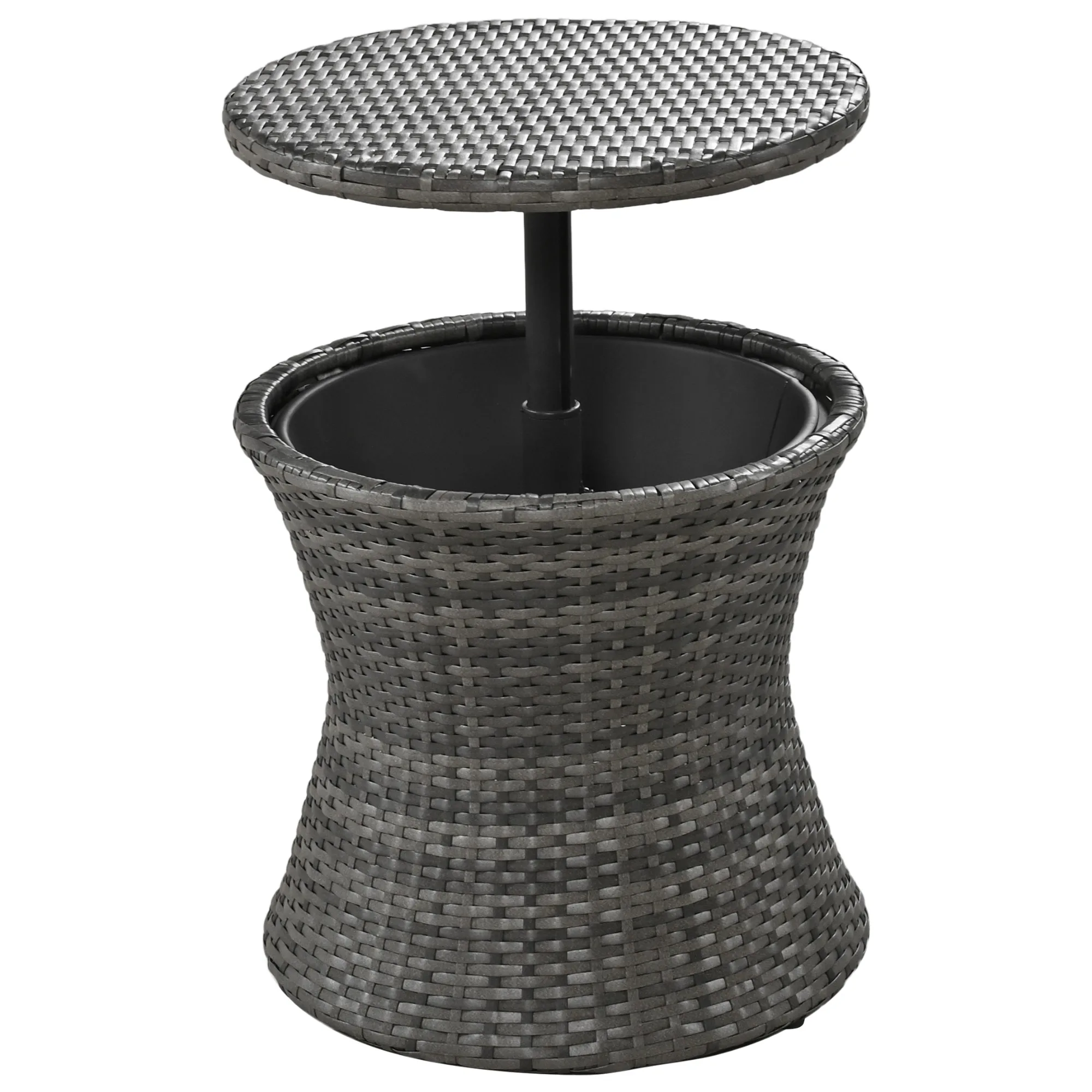 5 Pieces Outdoor Patio Furniture Set Wicker Bar Table with 2 Bistro Conversation Set With Single Chairs and Stools for Balcony