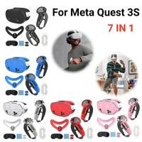 For Meta Quest 3S Silicone Protection Cover 7 In 1 Anti-Fall Joystick Caps Mask Case Face Eye Cover Replacement VR Accessories - Image 2
