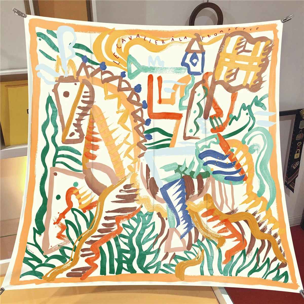 Brand Silk Scarves Colour Horse 100% Silk Scarf Women Shawls Luxury Design Hijab Scarf Fashion Square Scarves Neckerchief