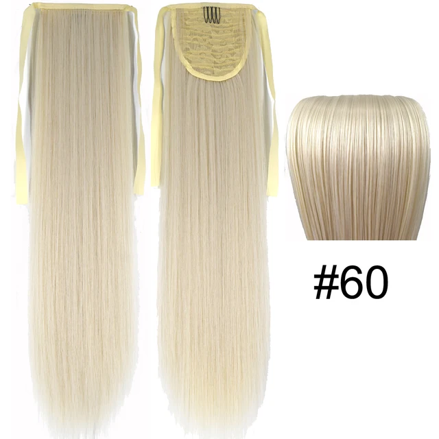 TOPREETY Synthetic Fiber Heat Resistant Straight Ribbon Ponytail Extensions 1006 60