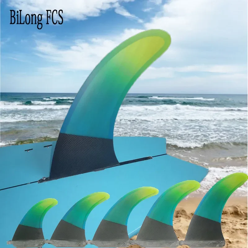 BiLong FCS Single Surfboard Fins 6-7-8-9-10inch Paddle Board Fin Longboard Fin Sup Center Inflated Board surfing Accessories