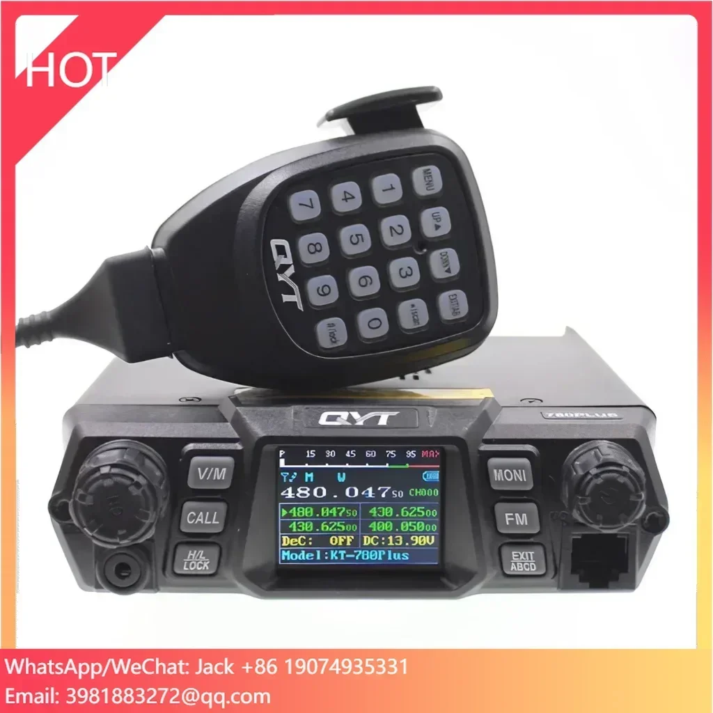 QYT KT-780Plus 모바일 무전기 베이스 싱글 밴드 VHF 워키토키 100W 차량용 무전기 KT-780 Plus 양방향 무전기 장거리 통신