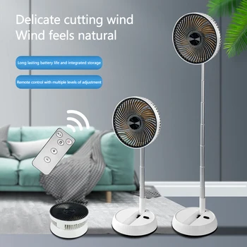 Portable Oscillating Standing Fan with Remote Controller Foldable Desk Fan Rechargeable Battery Powered Pedestal Fan for Camping 1 Portable Oscillating Standing Fan with Remote Controller Foldable Desk Fan Rechargeable Battery Powered Pedestal Fan for Camping 1