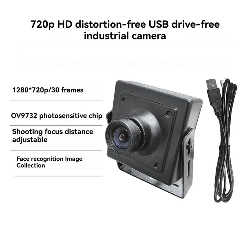 B68A USB 카메라 모듈 720P 30 프레임 산업용 카메라 얼굴 인식 이미지 수집 안드로이드 리눅스용 드라이버 프리 캠