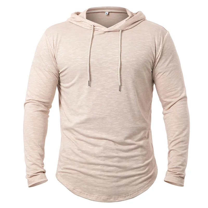 Men's Lightweight Athletic Hoodies Long Sleeve Workout Sport Hooded Shirt Casual Gym Running Jogger Shirt Pullover Sweatshirt 2