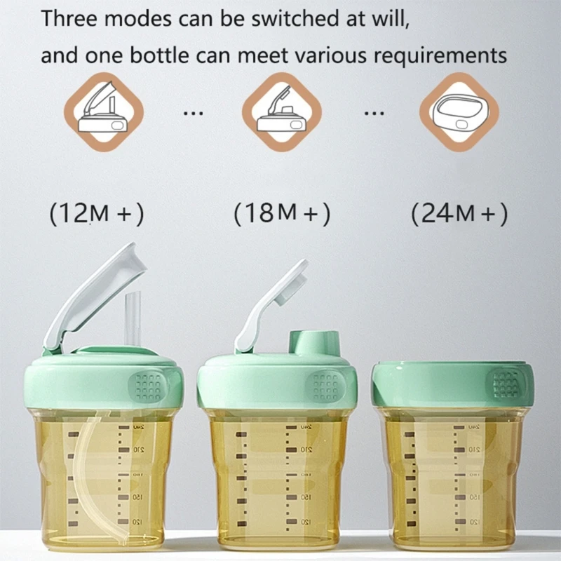 Baby Bottle Cover Replacement Silicone Cup Caps Kids Learning Drinking Cup Lid Baby Straw Cup Lid for Hegen Bottle Accessories 4