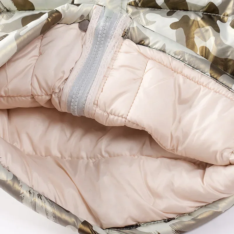 Winter Boys Snow Coats Camouflage Jacket Children Windproof Outerwear Hooded Outdoor Thicken Warm Kids Padded Jacket 1-7y