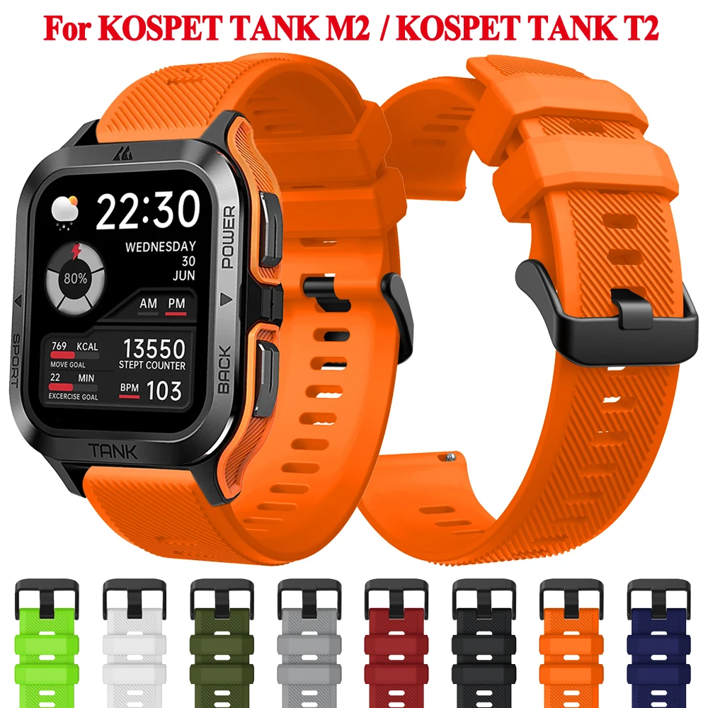 Cinturino Per Orologio Da 22Mm Per Kospet Tank T2 / Kospet Tank M2 Strap Smartwatch Sport Cinturino In Silicone Cinturino Di Ricambio Per Cinturino
