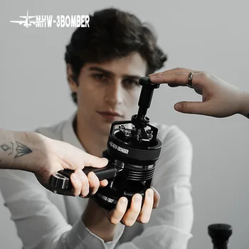 MHW 3Bomber 58mm WDT Verteilungswerkzeug - 14 Nadeln Verstellbarer Espresso Rührer Verteiler Professionelles Kaffee Werkzeug Zubehör
