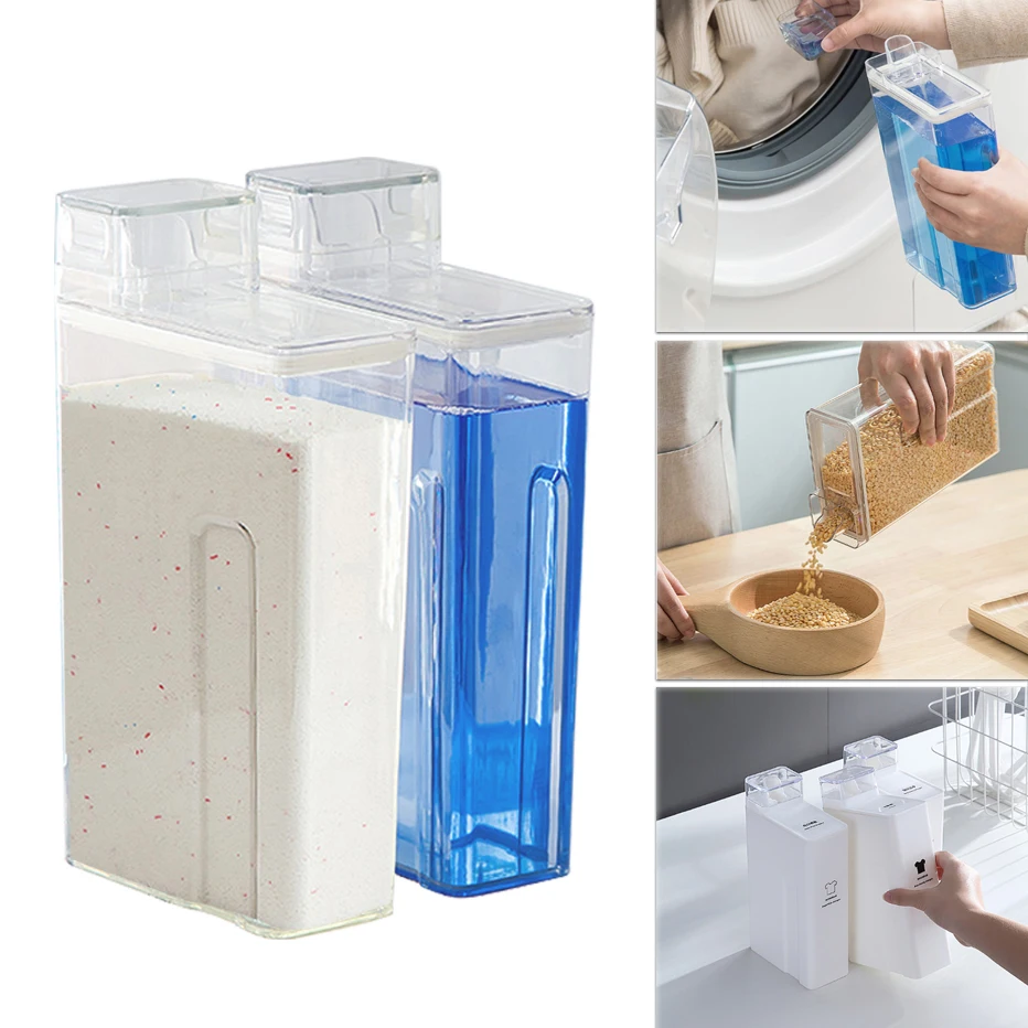 1230mlLaundryDetergentSubBottleBathroomLaundryPowderContainer