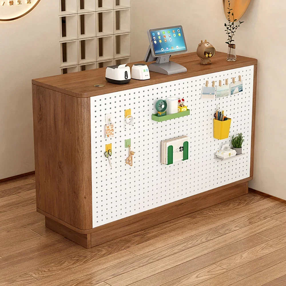 Simple Design Reception Desks Storage Shaped Beauty Salon Front Desk Decorations Modern Design Mostrador Commercial Furniture