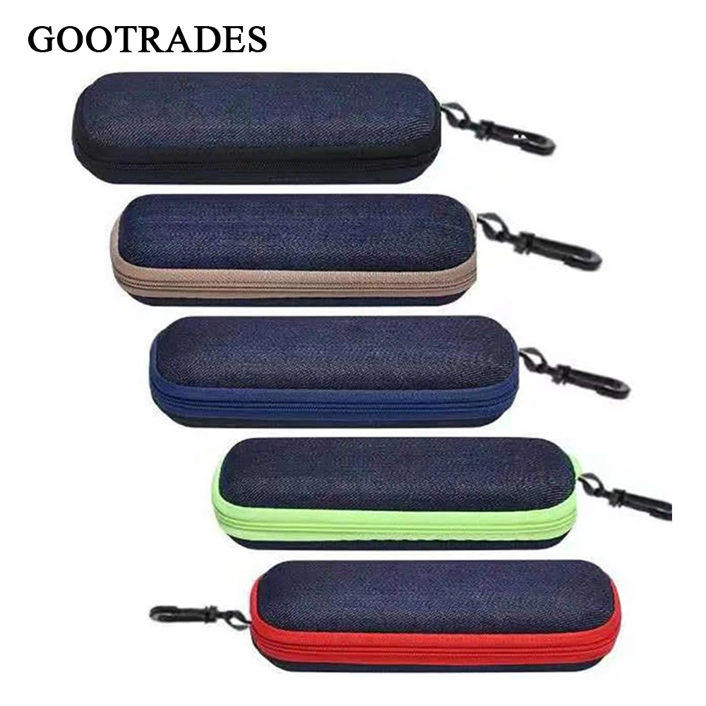 Portable Eyewear Cases Cover Sunglasses Hard Case For Women Men Glasses Box With Lanyard Zipper Eyeglass Cases Protector glasses case,zipper eyewear box
