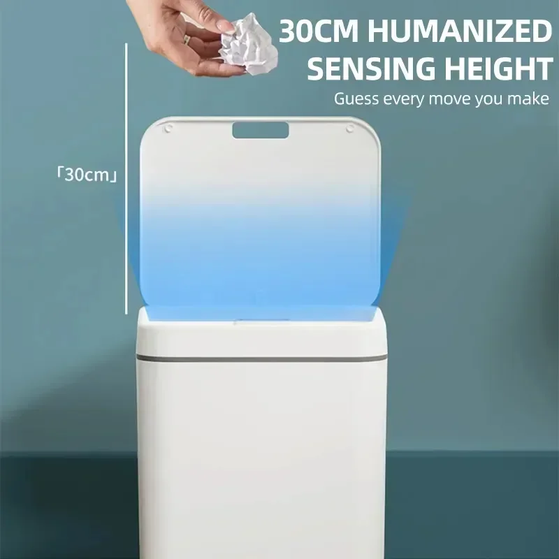 

Home Automatic Rubbish Kitchen Living Dustbin Bathroom Garbage Can Trash Waterproof Sensor Room Smart Electric Use