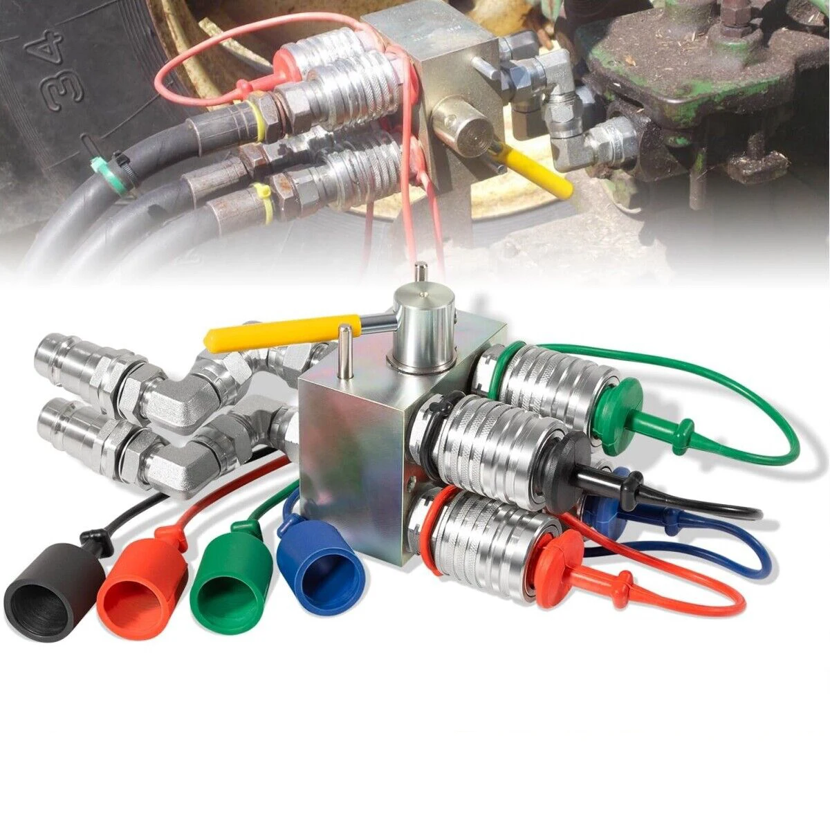 Manual-Hydraulic-Multiplier-SCV-Splitter-Diverter-Valve-with-Couplers ...