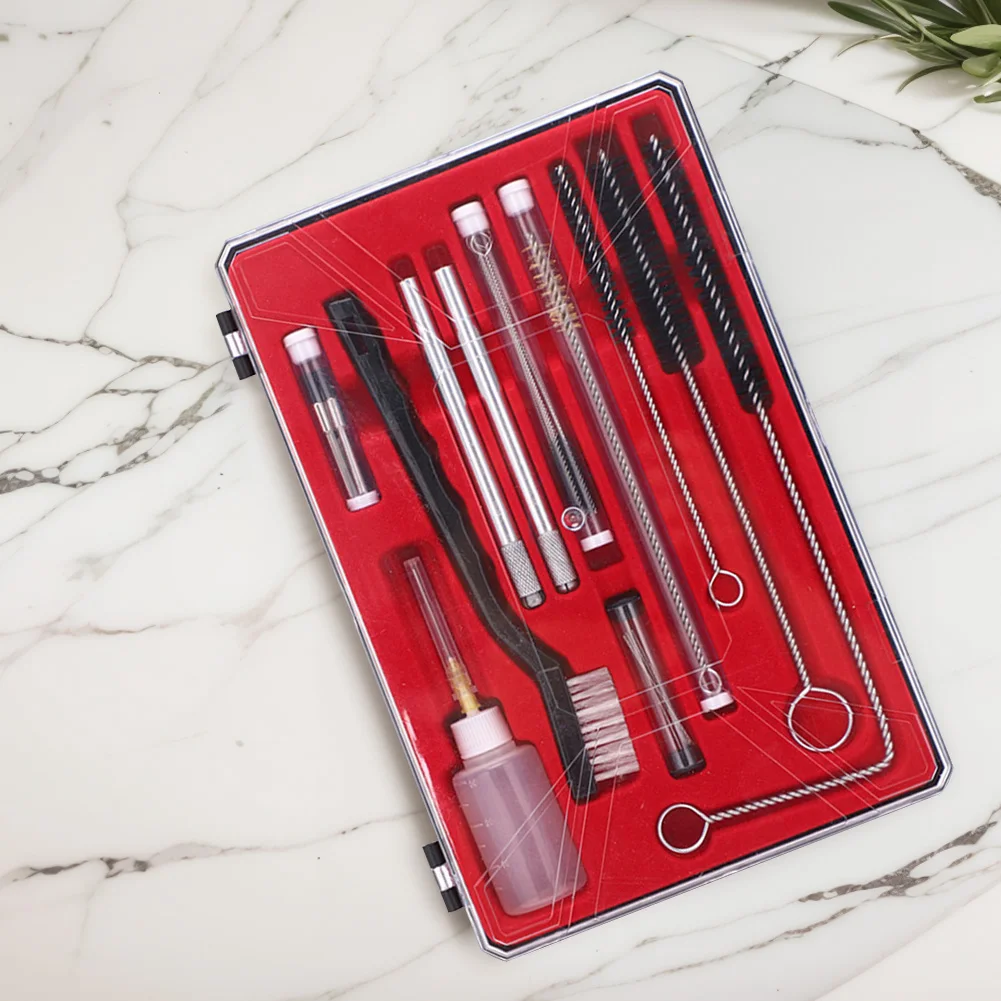 23 Pieces Professional Spray Gun Cleaning Brush Set with Case Paint Gun Cleaning Kit To Clean HVLP Paint Guns Air Tools Airbrush