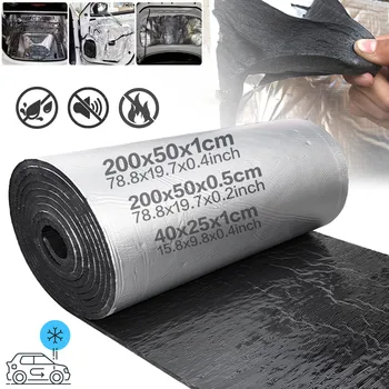 200x50cm 5/10mm Car Noise Deadening Mat Sound Proofing Deadener Heat Insulation Mat Hood Closed Cell Foam Vehicle Accessories