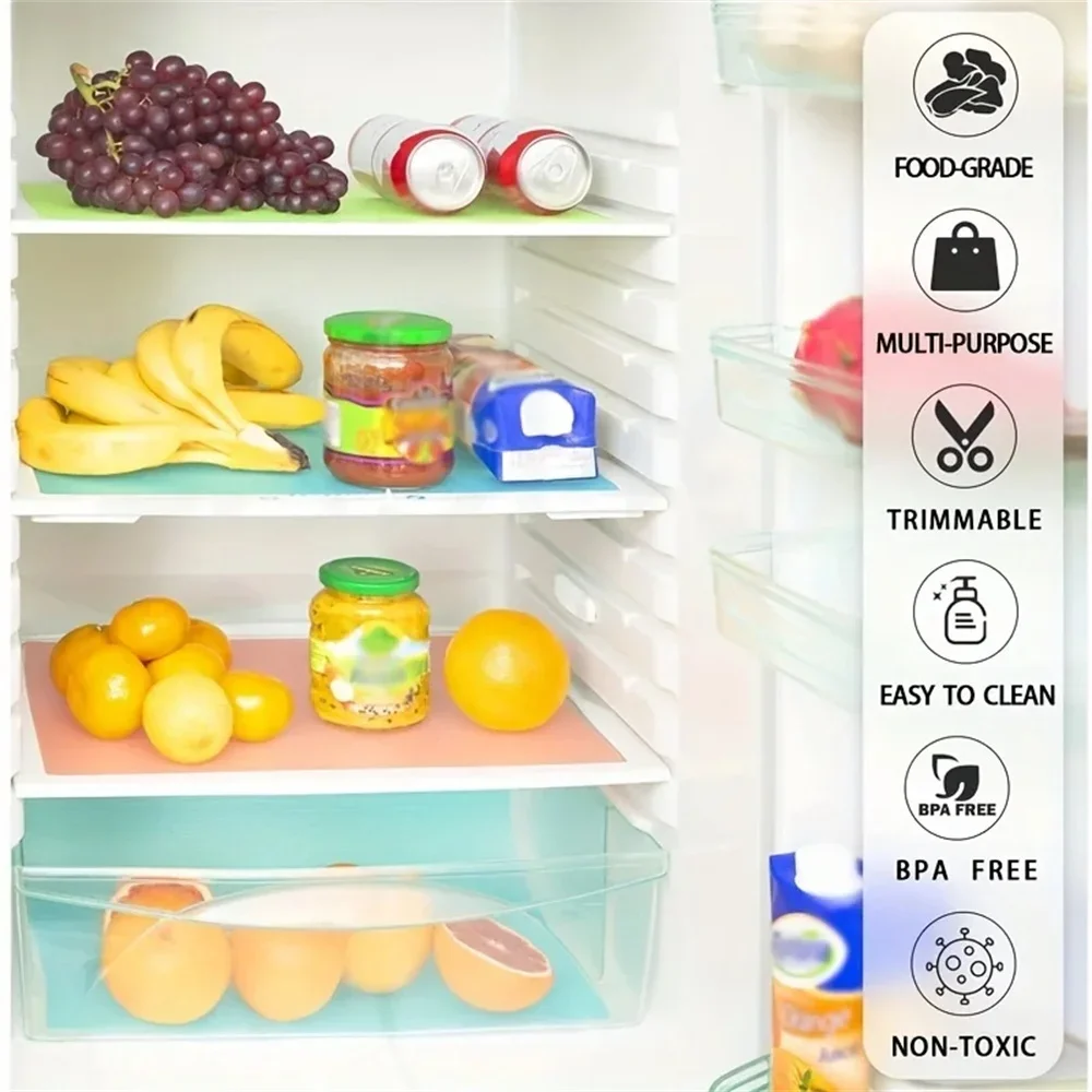 EVA Waterproof Washable Kitchen Mat - Anti-Oil & Mildew Resistant Refrigerator Liner