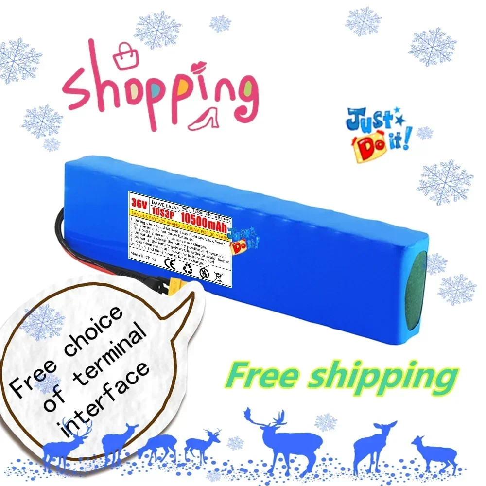 

36V 10.5Ah Battery ebike Battery Pack 18650 Li-ion Batteries 10S3P 350W 500W For High Power Electric Scooter Motorcycle Scooter