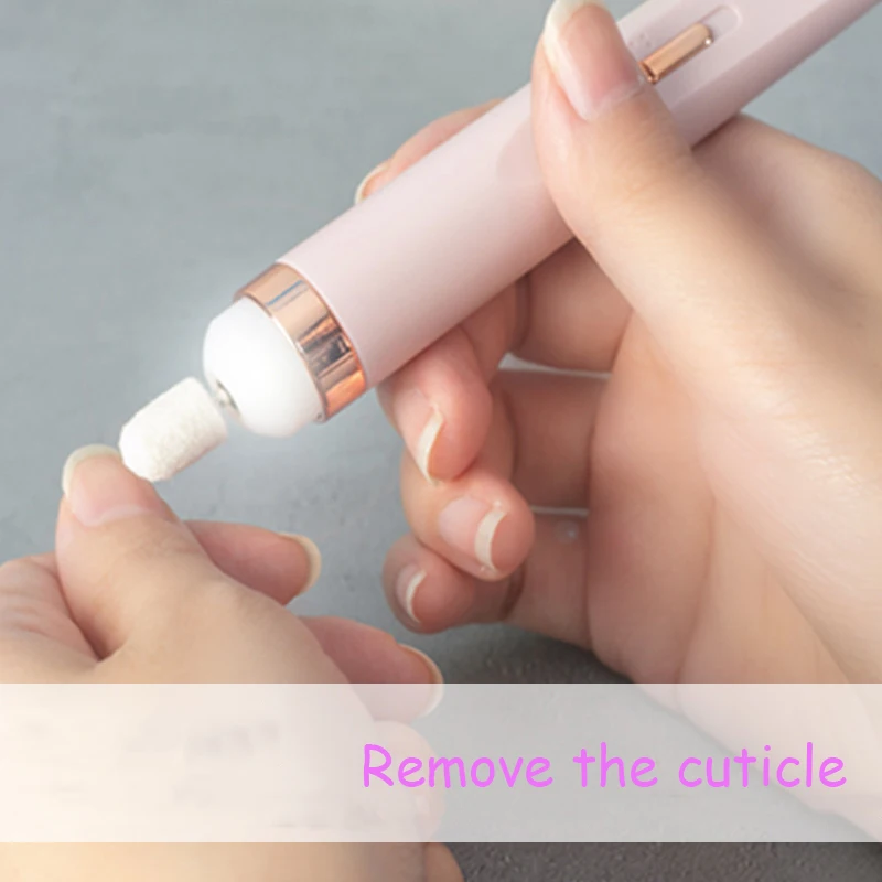 Portable Mini Electric Nail Drill Sander Grinder Nail Polishing Machine With Light Nail Art Pen Manicure Tools For Gel Removing 4