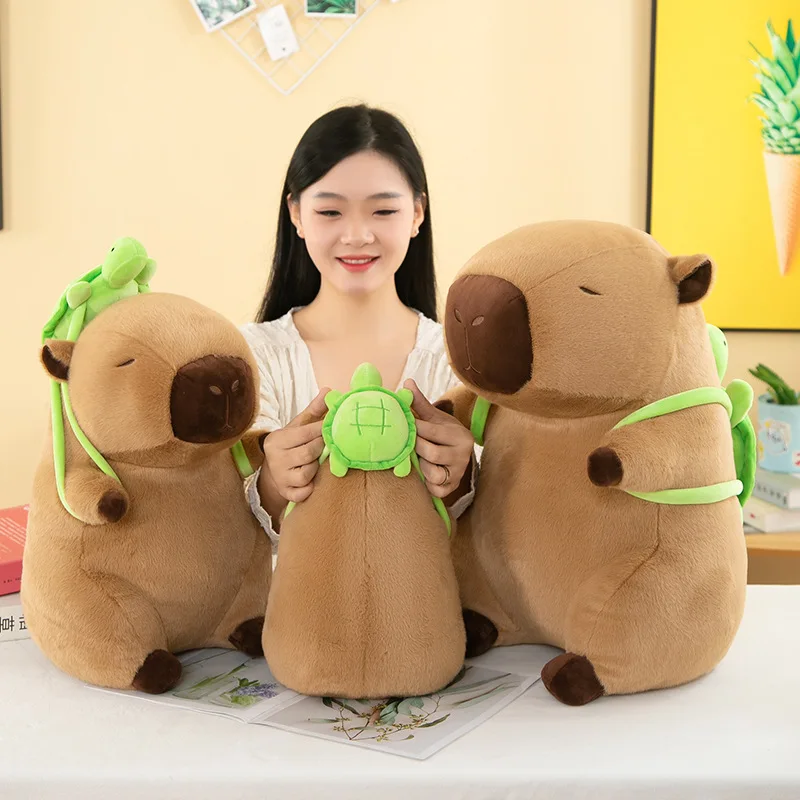 Cartoon Capybara Water Dolphin Plush Doll Toy Animal Cute Capybara Turtle Backpack Water Dolphin Children's Gifts doll Toys infrared oil tester animal and vegetable oil and total in water tester infrared spectrolight oil detector