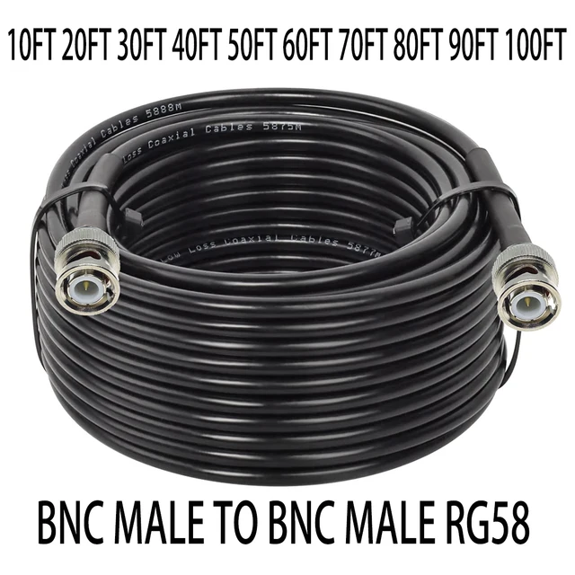 Cable Coaxial RF RG-142 Macho N A Macho BNC 30cm Unique Bargains
