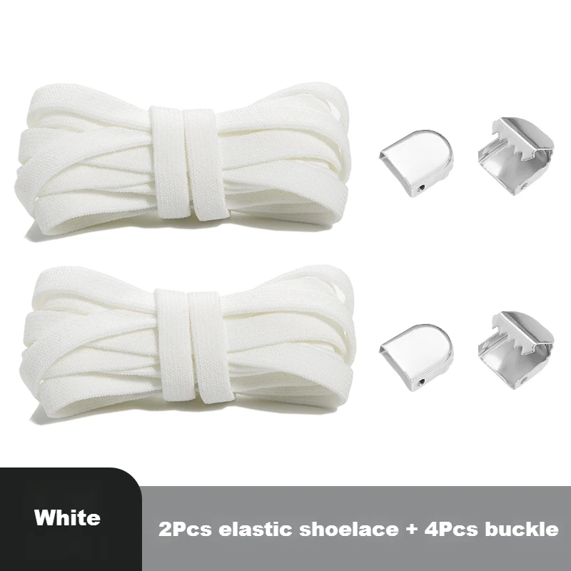 No tie Shoelaces for Shoes 8MM Flat Elastic laces Sneakers Kids Adult Quick Shoelace without ties Shoe Accessories