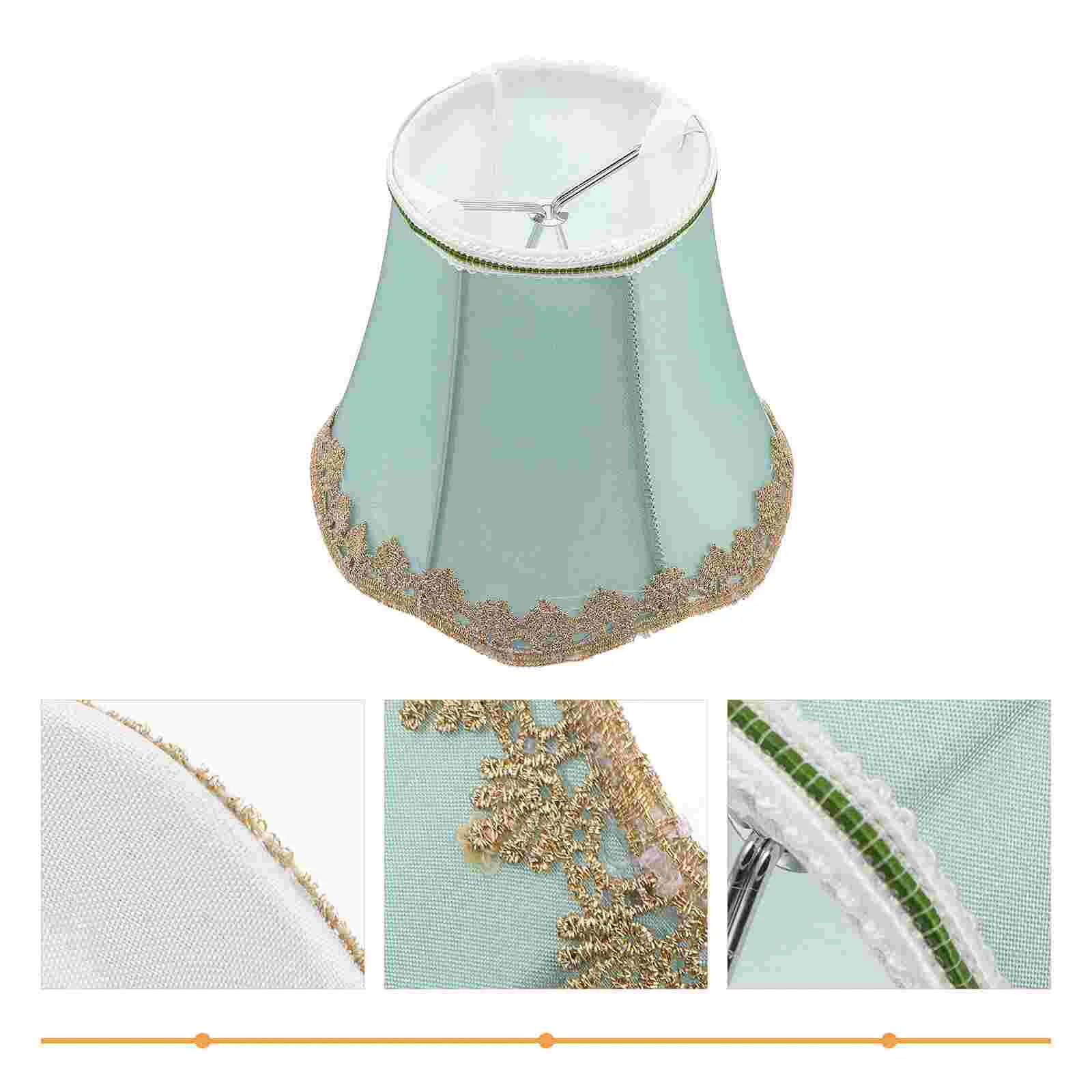 

Green Cloth Lampshade Linen Clip On Lamp Shade Nordic Royal Style Table Wall Lamp Shade Decorative Floor Night Light
