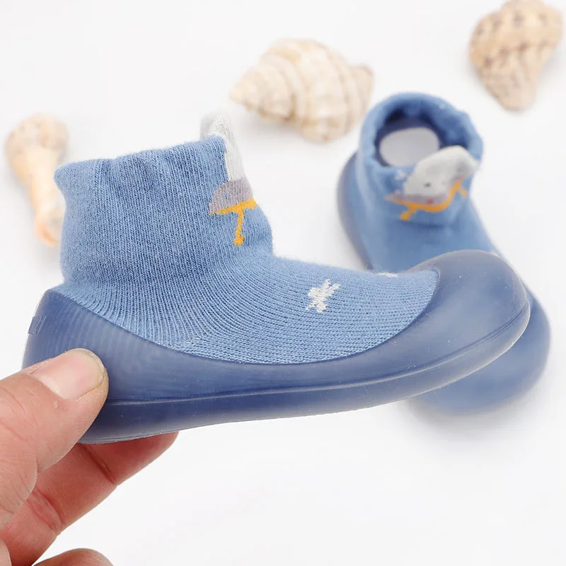 Waterproof Baby Sneakers Spring Summer Newborn Walking Shoes Rubber Bottom Anti-slip Kids Booties Soft Soled Children Socks Shoe 5