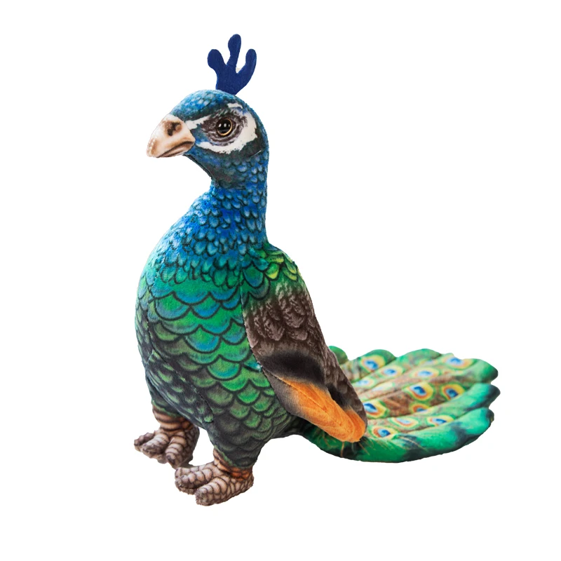 Soft Plush Blue Peacock Toy Stuffed Animal Doll