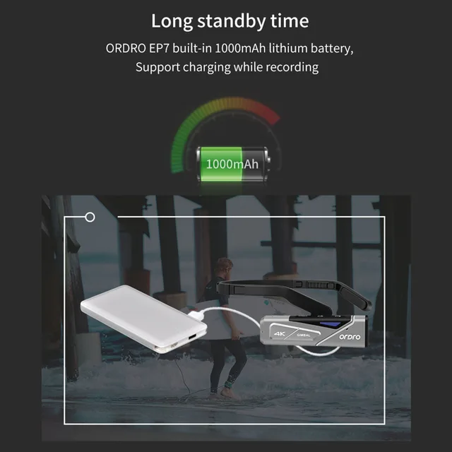 Ordro Ep7 Plus Camcorder ORDRO EP7 Head Wearable 4K 60fps Video