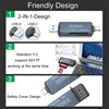 SKOWER Card Reader USB C & USB3.0 to SD Micro SD TF CF Memory Card Device Smart Cardreader for Laptop Accessories Phone 4