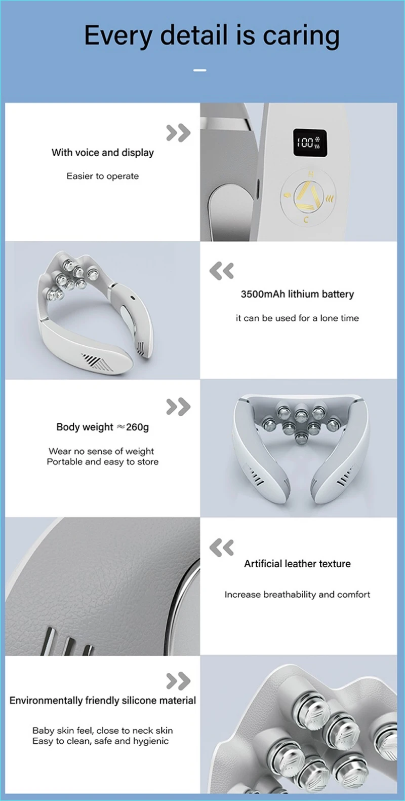 Hot Cold Compress Cervical Spine Multifunctional Massager Health Neck Protector Effective Pain Relief Smart_voghion.com