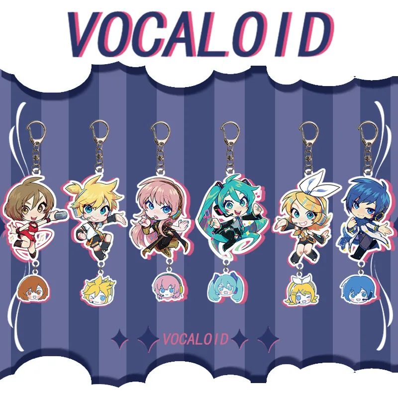 Kawaii Vocaloid Acrylic Keychain Pendants - Anime Character Figures Collection