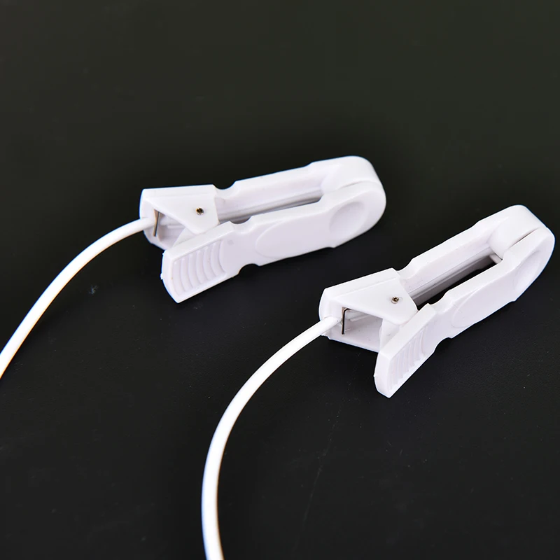 2 Pcs Electrode Lead Wire Connecting Cable Sleeping Aids Earclips Electrode Ear Clips Breast Nipple Ear Pain Relief Clip