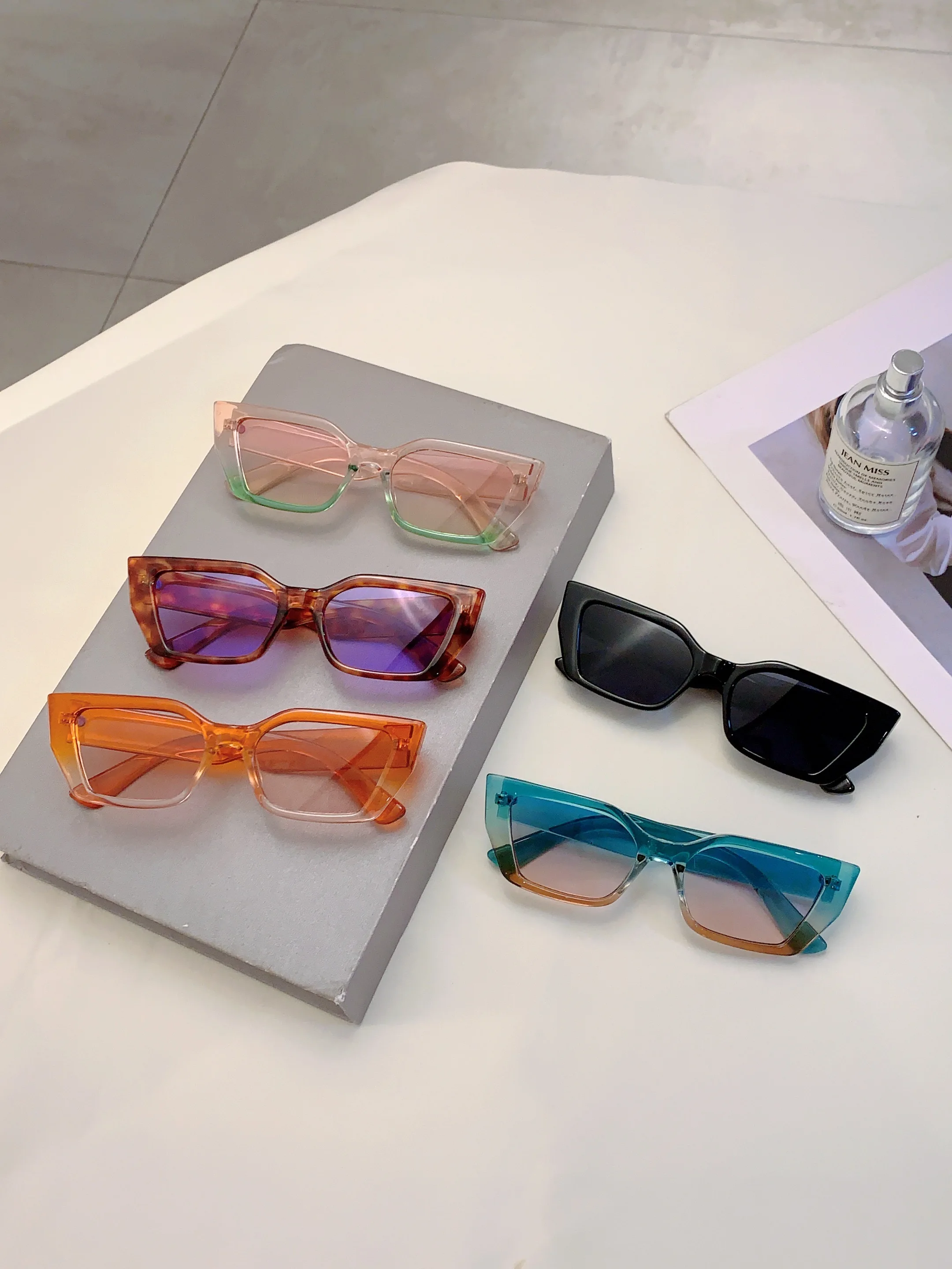 Kammpt schicke Katzenauge Trends schattiert mehrfarbige Damen marke Sonnenbrille Modestil Leopard Strand Sonnenbrille für Damen – Detail 15