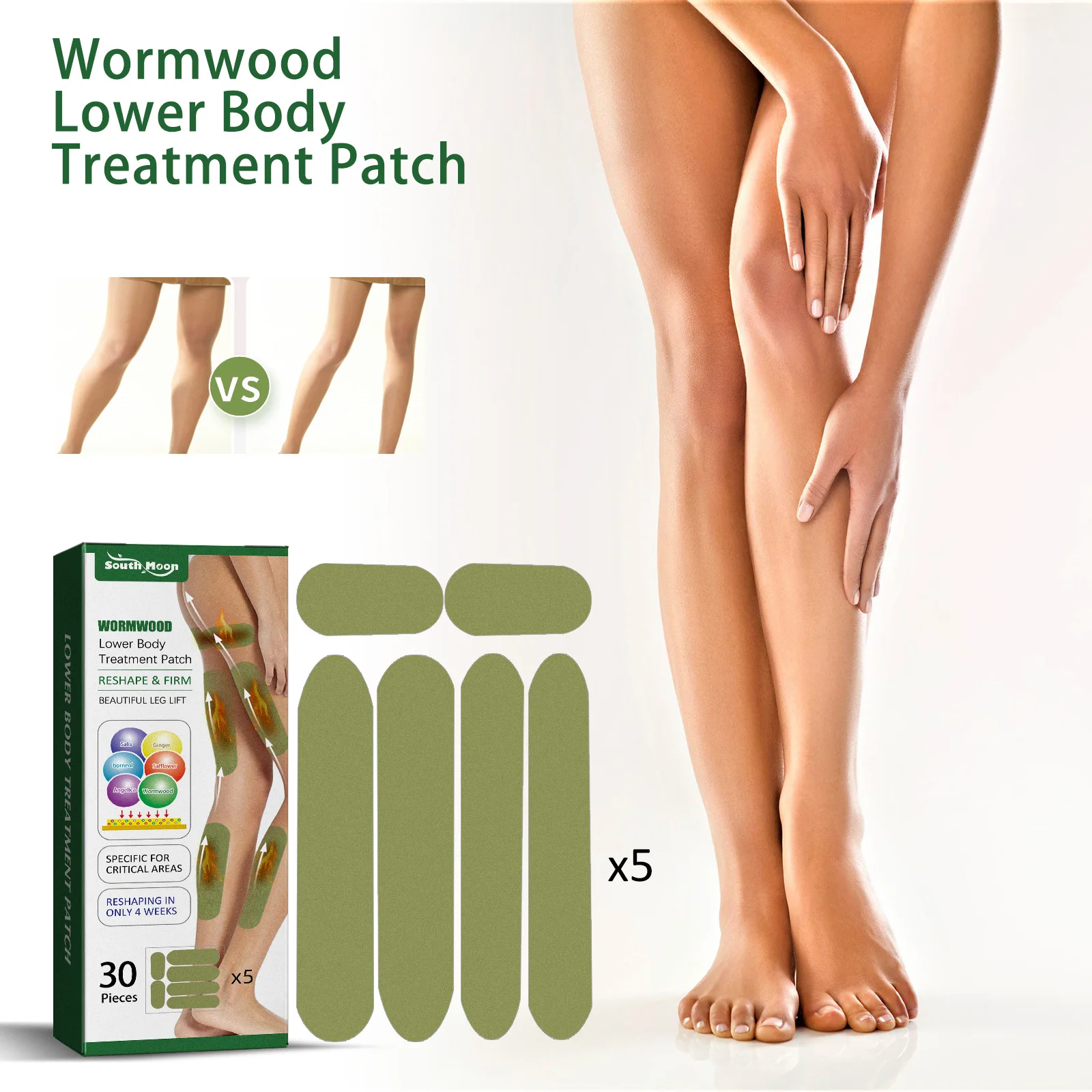 Leg Slimming Patch Thigh Shaping Tightening Firming Leg Muscle Anti Cellulite Promote Fat Burning Wormwood Lifting Sticker weight loss products