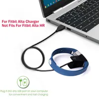 Charger With Reset Button For Fitbit Alta Replacement USB Charging Cable Cradle Dock Cable Adapter Power
