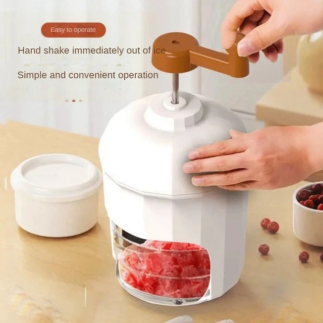 Ice Crusher Manual Rotary Ice Crusher Small Manual Shaving Ice Machine For Household Kitchen Handheld Snow Crusher 1