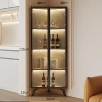 Iron Cabinet Metal Storage Whiskey Showcase Display Wine Rack Room Liquor Bar Luxury Open Cabinets Refrigerator Portable Outdoor 4