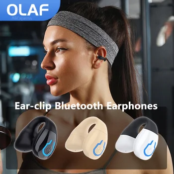 OLAF TWS Auriculares inalámbricos Bluetooth de una sola oreja con clip para la oreja deportivos manos libres y micrófono