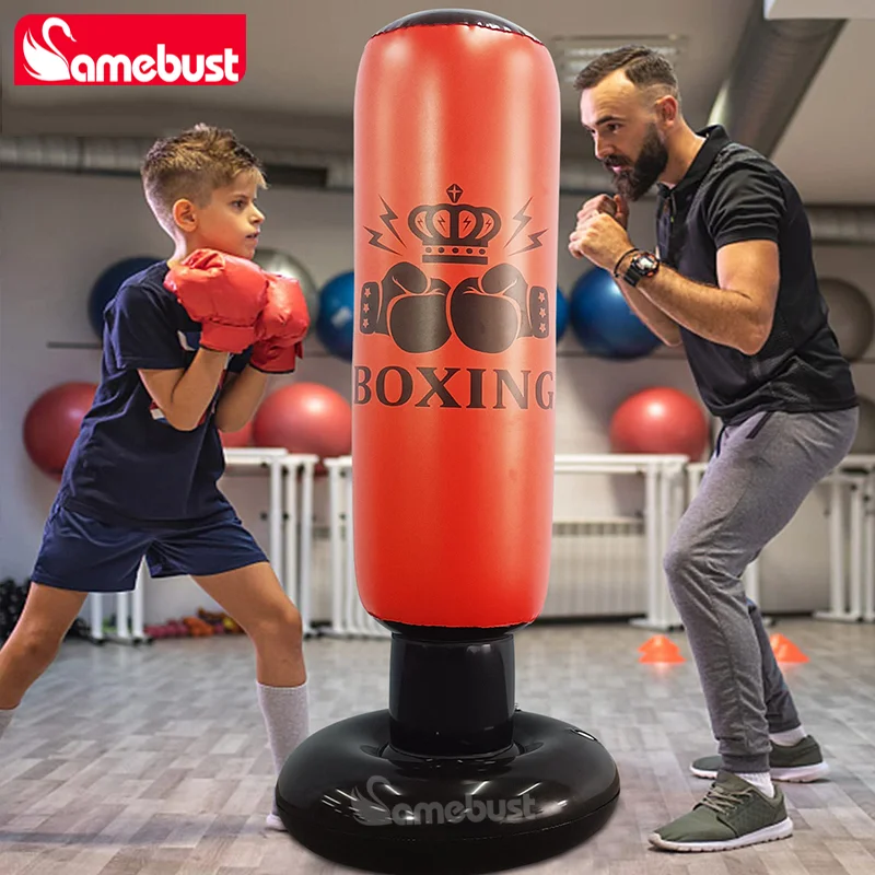 Camebust Inflatable Punching Boxing Bag Bounce Back for Sports Inflatable Boxing Equipment for Daily Relax