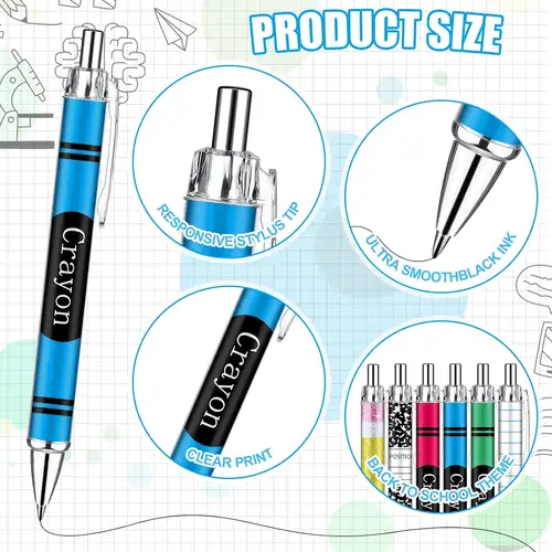 6/12 Pcs Teacher Ballpoint Pens Bulk Teacher'S Day Gift Flash Thank You Gifts For Ladies, Nurses, Colleagues Office Writing Gift - Image 3