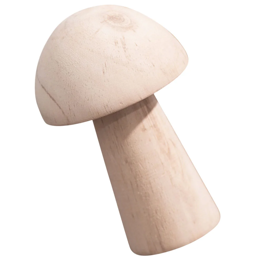 

Wooden Mushroom Ornament Blank Unfinished Mushroom Decor Wooden mushroom white embryo handmade DIY painted graffiti home decor