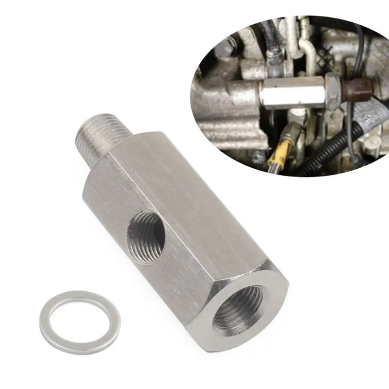 Oil Pressure Sensor Tee Adapter 1/8NPT 1/8BSPT M10 M14 M12 1.5 to 1/8 NPT Turbo Supply Feed Line Gauge 2
